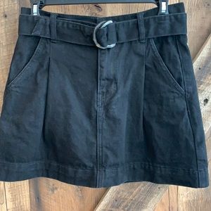 NWOT Free People black denim mini skirt size 26.